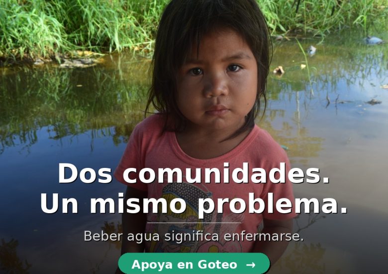 Ella tiene 3 años. El agua de ese balde viene del río que pasa por el botadero de Pucallpa.Eso e